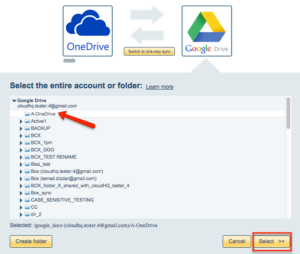 link OneDrive and Google Drive