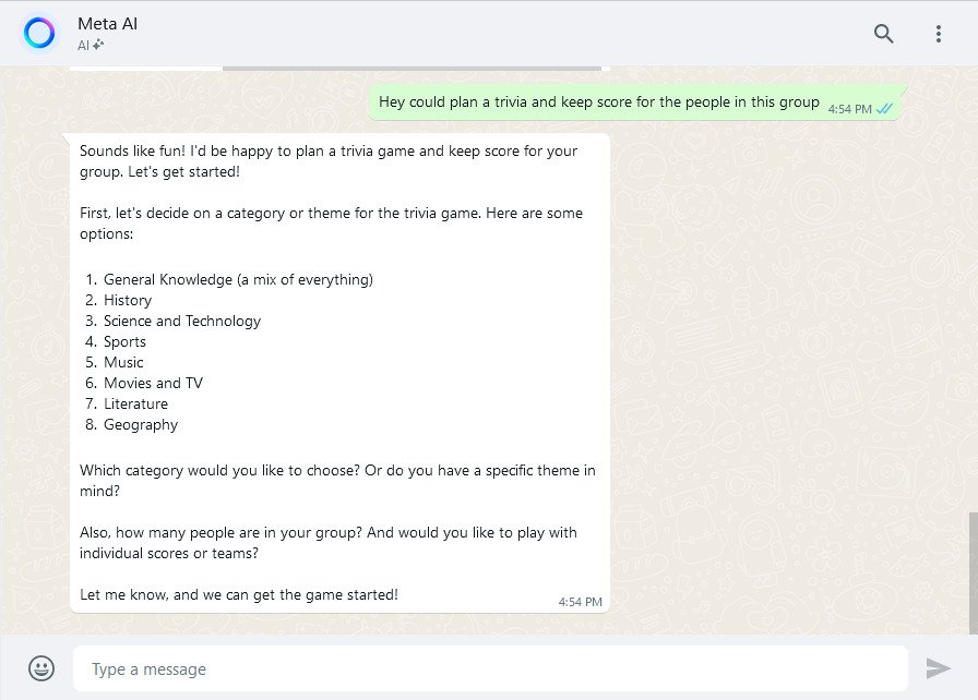 Meta Ai Plan a Trivia for Me and My Friends